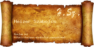 Heizer Szabolcs névjegykártya