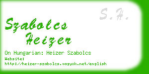 szabolcs heizer business card